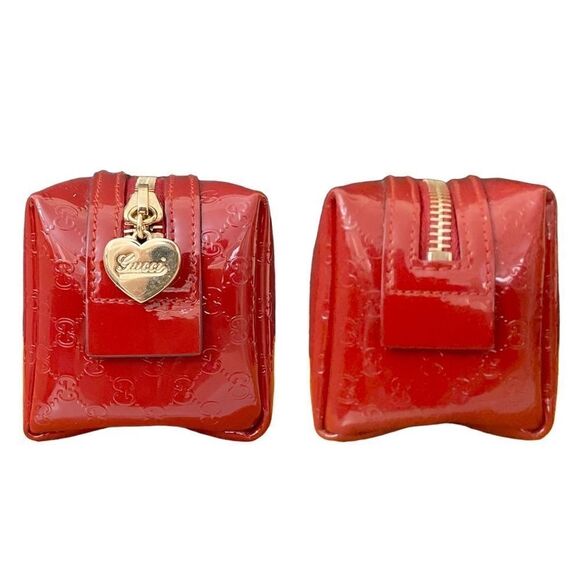 GUCCI GG Patent Leather Pouch 👝 Red - Picture 9 of 13